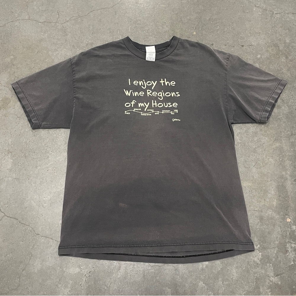 Vintage 1990s I Enjoy The Wine Regions Of My House T-Shirt Size X-Large Funny